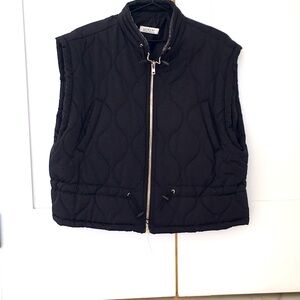 Aland black puffer vest jacket